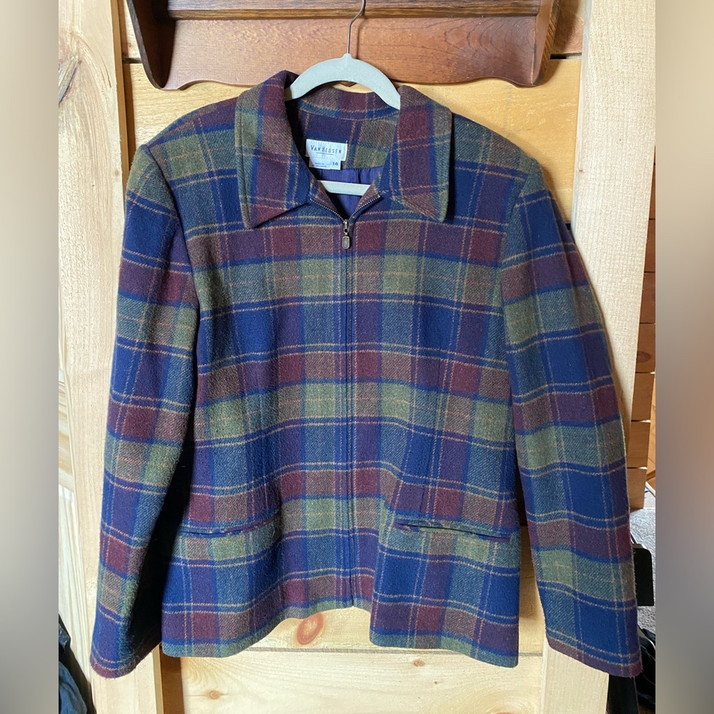 VAN HEUSEN Plaid Jacket - Size 14
